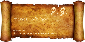 Princz Zágon névjegykártya